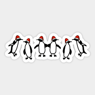 Penguin Christmas Party Sticker